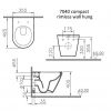 VitrA Integra Compact Rimless Wall Hung Toilet - 70400030075