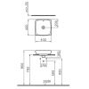 VitrA M-Line Small Square Countertop Basin - 56660030012
