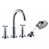 AXOR Montreux 4 Hole Deck Mounted Bath Mixer Tap with Shower Handset
