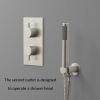 Crosswater MPRO Brushed Steel 2 Outlet Bath and Shower Valve - PRO1500RV+