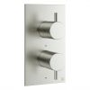 Crosswater MPRO Brushed Steel 2 Outlet Bath and Shower Valve - PRO1500RV+