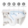 RAK Compact Deluxe 45cm High Rimless Close Coupled Fully Back to Wall WC Pan  Pan Only