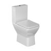 Britton Shoreditch Square Close Coupled Rimless Toilet with Soft Close Seat - SHR048