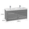 Villeroy and Boch Avento XL Twin Vanity Unit