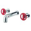 Crosswater Union Chrome 3 Hole Wall Basin Tap with Wheel Handle