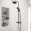 Origins Black Exposed Shower with Overhead and Handset - YES1B