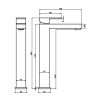 Abacus Plan Brushed Bronze Tall Mono Basin Mixer Tap - TBTS-268-1402