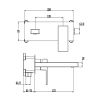 Abacus Plan Chrome Wall Mounted Basin Mixer Tap - TBTS-26-1602