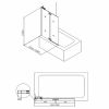 Crosswater Infinity 8 Double Panel Folding Bath Screen - IWBDSC1060+