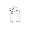 Ideal Standard Tempo Pedestal Unit for use with 500/550mm Basin - T0588