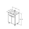 Ideal Standard Tempo 600mm Floorstanding Vanity Unit & Basin Pack - E0668