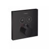 hansgrohe ShowerSelect Thermostatic Mixer for Concealed Installation, for two outlets in Matt Black - 15763670