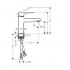 hansgrohe Metropol 100 Cloakroom Basin Mixer Tap with Lever Handle in Matt Black - 32500670