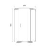 Essentials Single Door Quadrant Shower Door