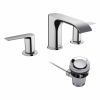 hansgrohe Vivenis 3 Hole Basin Mixer 90 with Pop-up Waste Set in Chrome - 75033000