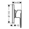 hansgrohe Vernis Blend Concealed Manual Shower Mixer in Matt Black - 71649670
