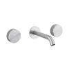 Crosswater 3ONE6 3 Hole Wall-Mounted Basin Mixer Set in Stainless Steel - TS130WNS