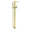 VitrA Root Round Floor-standing bath mixer with hand shower in Gold - A4274123