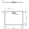 Ideal Standard Ultraflat New 1200 mm x 900 mm Rectangular Shower Tray in Silk Black - T4483V3