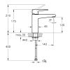 VitrA Root Square Large Basin Mixer in Copper - A4273126