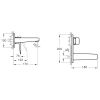 VitrA Root Square Built-In Basin Mixer in Copper - A4273826