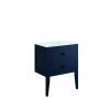 Crosswater Canvass 600 Double Drawer Unit in Deep Indigo Blue