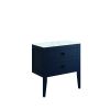 Crosswater Canvass 700 Double Drawer Unit in Deep Indigo Blue