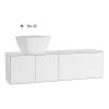 VitrA Voyage 1300mm Basin Unit for Bowls with Drawer in Matt White & Natural Oak