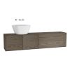VitrA Voyage 1600mm Basin Unit for Bowls in Matt Taupe & Planked Sand