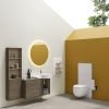 VitrA Voyage Right-Hand 1000mm Basin Unit with Exposed Area in Taupe & Planked Sand