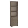 VitrA Voyage Left-Hand Tall Shelf Unit with Door in Planked Sand & Taupe