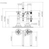 Dornbracht VAIA Freestanding Bath Shower Mixer with Crosshead Handles in Platinum Matt - 25943809-06