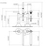 Dornbracht VAIA Freestanding Bath Shower Mixer with Lever Handles in Platinum Matt - 25943819-06