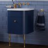 Burlington Chalfont 550mm Unit with Drawer and Roll-Top Basin in Blue and Gold - CH55B