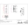 Abode Harmonie Concealed 3 Thermostatic Shower Valve with 2 with Diverter in Chrome