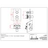 Abode Zeal Concealed Thermostatic 2 Exit Shower Valve in Chrome