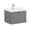 VitrA Root Classic Washbasin Unit with Drawer in Matt Grey (60cm)