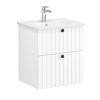 VitrA Root Groove Washbasin Unit with 2 Drawers in Matt White (60cm)