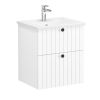 VitrA Root Groove Washbasin Unit with 2 Drawers in Matt White (60cm)