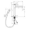 Hansgrohe Finoris Single Lever Basin Mixer 260 with Bidette Hand Shower in Matt Black - 76220670