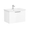 VitrA Root Flat Washbasin Unit With Drawer in High Gloss White (80cm)
