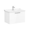 VitrA Root Flat Washbasin Unit With Drawer in High Gloss White (80cm)