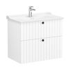 VitrA Root Groove Washbasin Unit with 2 Drawers in Matt White (80cm)