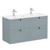 VitrA Root Classic Washbasin Unit with 4 Drawers in Matt Fjord Green (120cm)