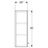 Geberit Selnova Medium Cabinet with One Door in Lava - 501277001