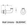 Crosswater Belgravia Wall Unions in Chrome - BL004WC