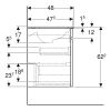Geberit Renova Plan 60cm Vanity Unit and Basin in Light Hickory - 501915001