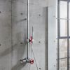 Crosswater Union Multifunction Thermostatic Shower Kit in Chrome & Red - RM650WC_RLV