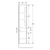 Geberit Renova Plan Tall Cabinet in Hickory - 501923JR1