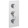 Crosswater Dial Push Button 3 Control Thermostatic Back Box - Chrome